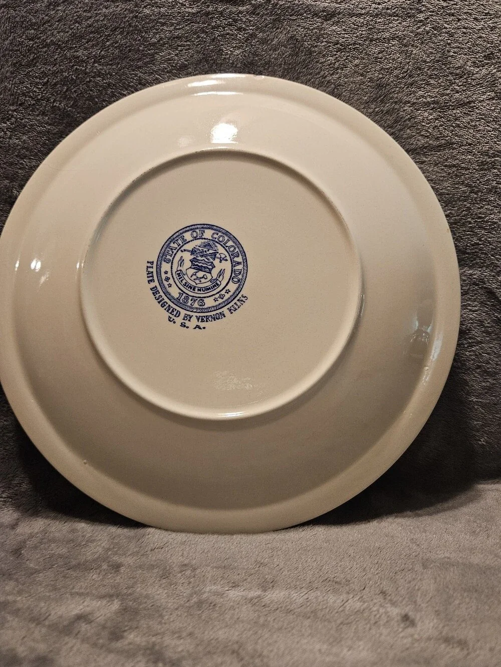 Vintage blue and white Colorado souvenir